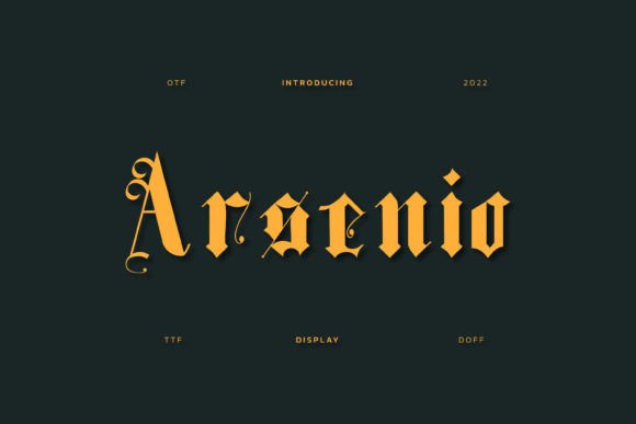 Arsenio: A Bold Blackletter Typeface for Digital Branding