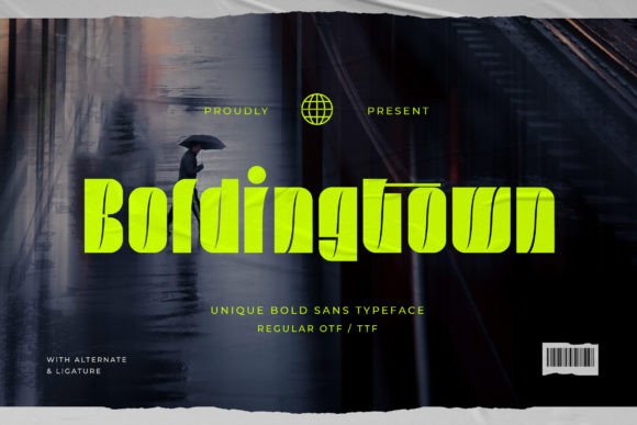 Boldingtown: A Bold Sans Serif Typeface for Modern Brand Identity