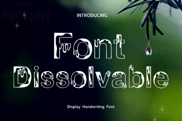 Dissolvable: A Bold Decorative Typeface for Modern Editorial Design