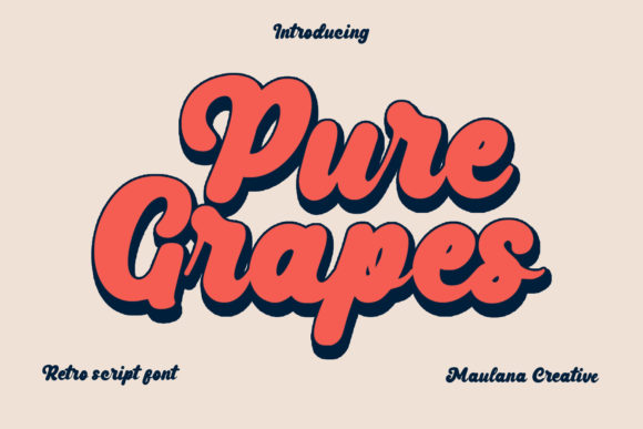 Pure Grapes: A Handwritten Script Font for Authentic Brand Identity